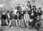 This picture was taken at a picnic in Cow Canyon.  Cow Canyon is at the northeast end of Bluff. Can you identify any of the young people? C. B. Lang Photo